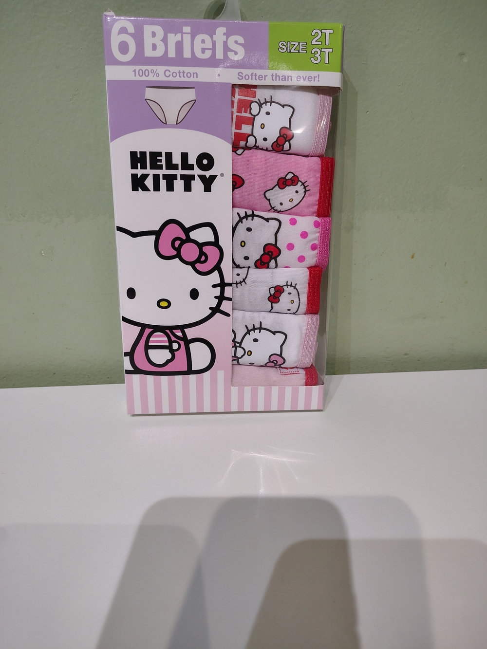 NWT Handcraft Toddler Girl Hello Kitty Sanrio Underwear Briefs Size 2T/3T 6 Ct